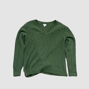 Forest Green V-Neck Sweater